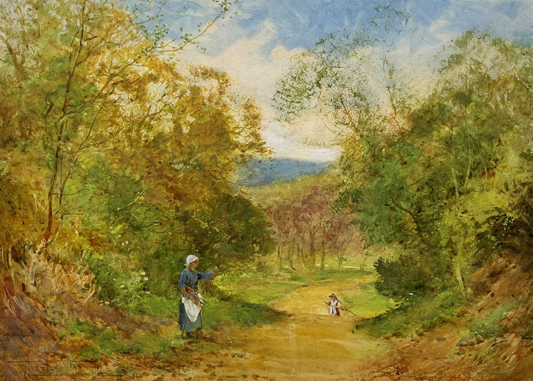 Henry John Sylvester Stannard (British 1870-1951): 'Gathering Firewood', watercolour signed 26cm x 36cm
Provennace: with J Collins & Son Fine Art, Bideford