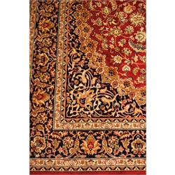  Persian Heriz design beige ground rug/wall hanging, L277cm, W200cm  