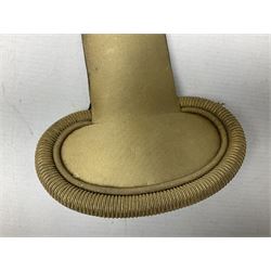 WW1 French pair of Coloniale Artillerie Epaulettes, plain gold colour, one with tassels; in open box bearing Ecole Saint Cyr label