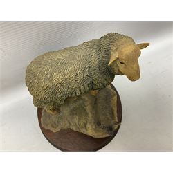 Border Fine Arts limited edition Herdwick Ewe and Lamb figure group, by Ray Ayres, 270/500, with wood base and certificate, H16cm