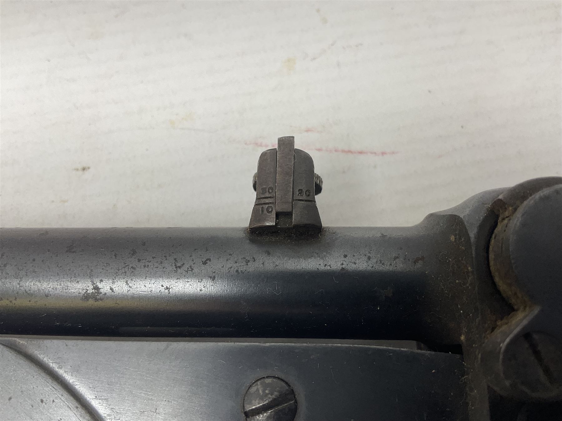 Early 20th century BSA Standard .177 Cal. Air Rifle (No.1), early A prefix number A67, with blued finish, top-loading, push-button underlever action, walnut semi-pistol grip stock with chequered BSA logo L101cm overall; with contemporary canvas case; NB: AGE RESTRICTIONS APPLY TO THE PURCHASE OF AIR WEAPONS.