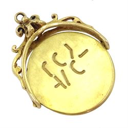 9ct gold 'I love you' spinner pendant / charm, hallmarked