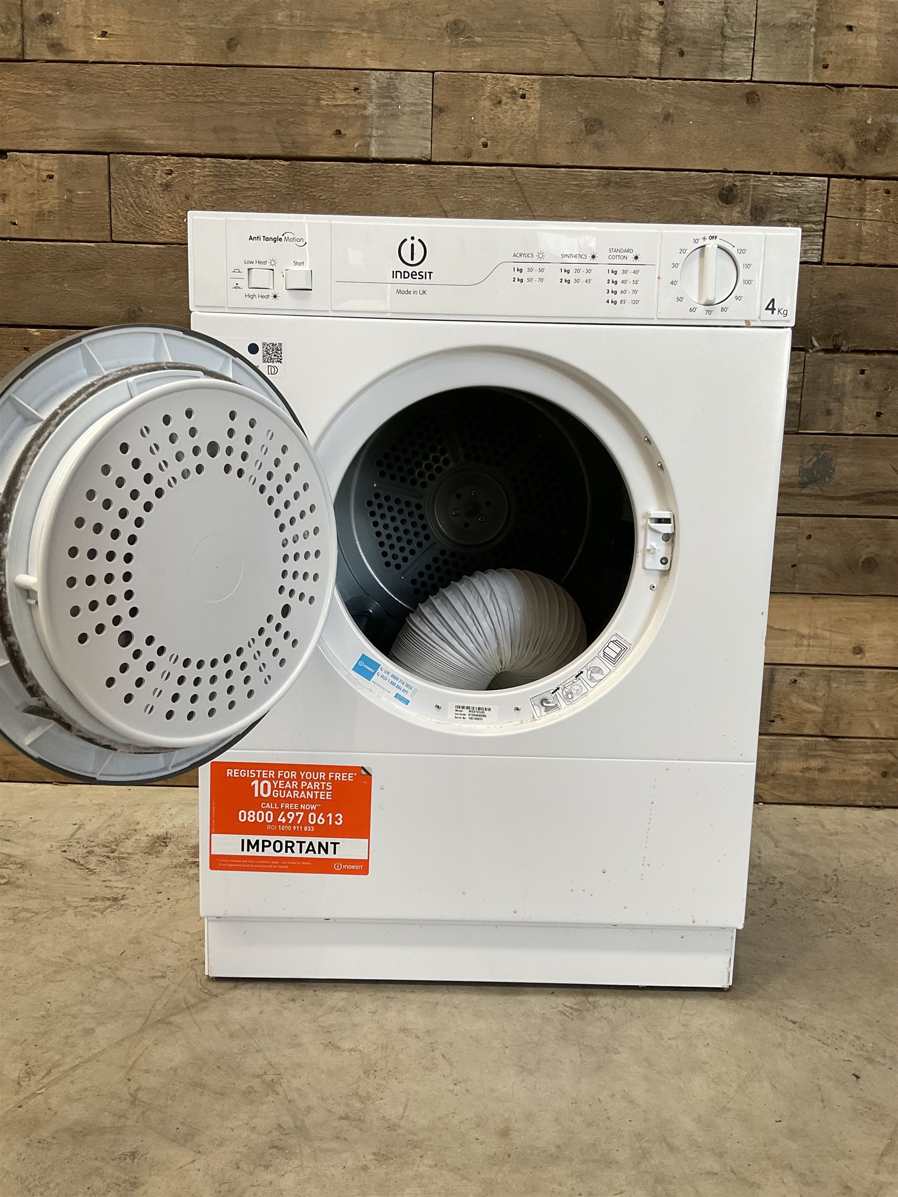Small Indesit 4kg tumble dryer