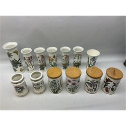 Quantity of Portmeirion The Botanic Garden pattern storage jars of various sizes, planters, vases etc (approx 47)  