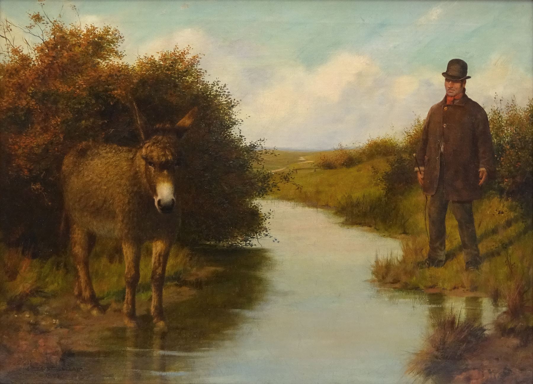 Charles Spencelayh (British 1865-1958): 'Thou Art So Near - Yet So Far', oil on canvas signed and dated 1897, 44cm x 59cm
Provenance: private collection since 1989; illus. Charles Spencelayh and his Paintings by Aubrey Noakes pub. Jupiter Books (London) Limited 1978, p.28 