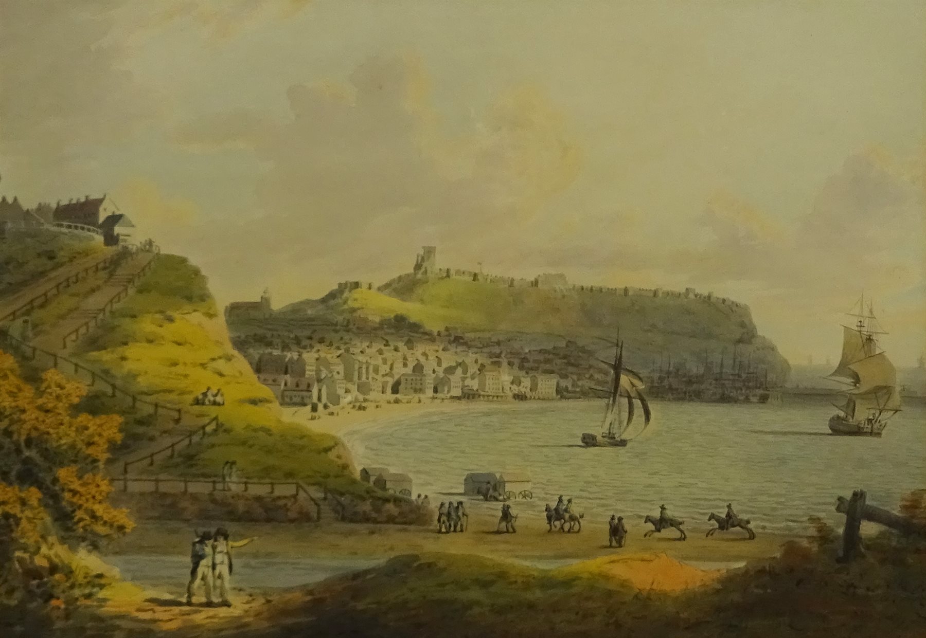 Francis Nicholson (British 1753-1844): South Bay Scarborough, pen grey ink and watercolour unsigned 29cm x 41cm
Provenance: private collection; with The Leger Galleries Ltd., Old Bond St., London April 1964 No.7; collection of Mrs Fitzmaurice Lenon