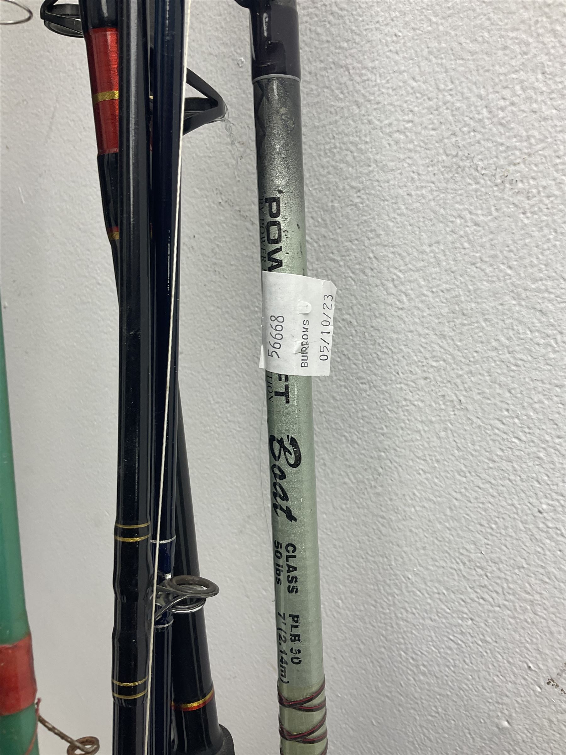 Large collection of part fishing rods and reels, maker's including Silstar, Dynabraid and Madfish, etc 