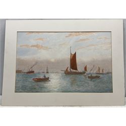 George Stanfield Walters (British 1838-1924): 'A Misty Morning on the Tyne', watercolour signed, titled verso 31cm x 49cm (mounted)