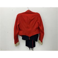 York and Lancaster Regimental mess uniform of jacket and trousers; together with Royal Artillery peaked cap