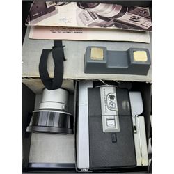 Canon Super 8 Auto Zoom 518 cine camera, in carrying case, EV-1000 Super 8 cine projector, a collection of Derann and Collectors Club Super 8 films, other cameras and accessories 