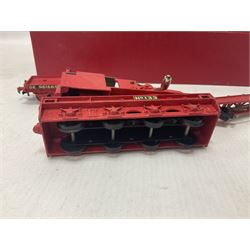 Hornby Dublo - 4620 Breakdown Crane; TPO Mail Van Set; D1 Level Crossing; Pullman cars and goods vans; with a large quantity of track to include straight and curved track, switch points and buffer stops; boxed and loose