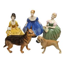 Three Royal Doulton figures, to include 
