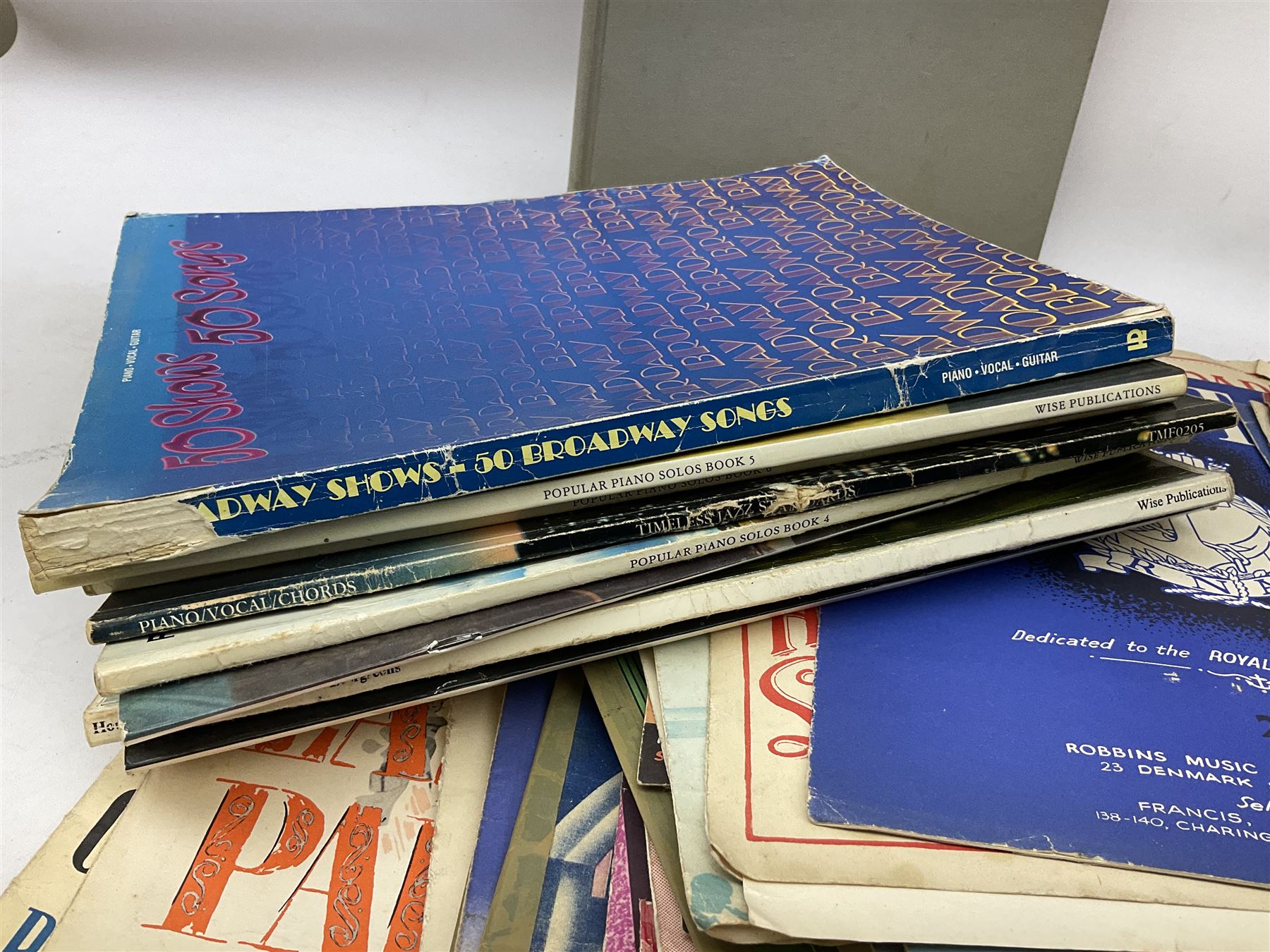 Collection of sheet music, many with attractive pictorial covers, to include The Rolling Stones It's All Over Now, Funny Girl, Living Doll Serious Charge Cliff Richard, Burbeck, Mary Poppins, Sugar, Sugar by The Archies, The Sound Of Music, I Taut I Taw A Puddy-Tat, Dear Miss Phoebe, etc, other musical sheet music and books etc