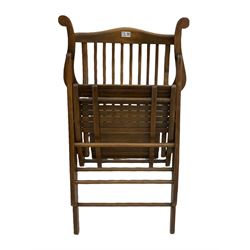 Edwardian mahogany plant stand, mahogany plant stand, two smokers stands, mahogany centre table, side table with drawer, hardwood folding chair, Edwardian mirror glazed corner cabinet and an occasional table (9)