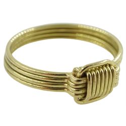 18ct gold wire knot ring