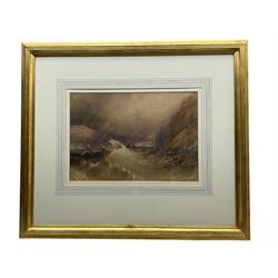 Henry Barlow Carter (British 1804-1868): 'Storm off Staithes', watercolour with scratching out signed and dated 1841, 29cm x 41cm
Provenance: exh. 'Henry Barlow Carter' Maritime Museum Hull 2006 & Scarborough Art Gallery 2007 