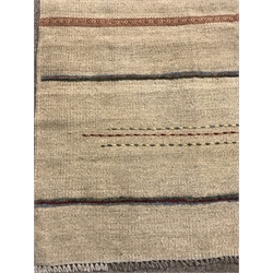  Shiraz Kilim beige ground rug, patterned stripes, 240cm x 107cm  