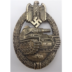  WW2 German Tank Battle Badge marked R.S. for Robert Souval  