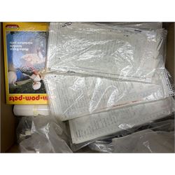  Brother cased knitting machine model KH-890 together with Brother Ribbing attachment model KH-850, knitting machine yarn cones in assorted colours, selection of knitting patterns etc