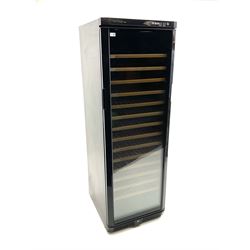 TEFCOLD TFW370 wine cooler/ fridge, glass door, black finish 
