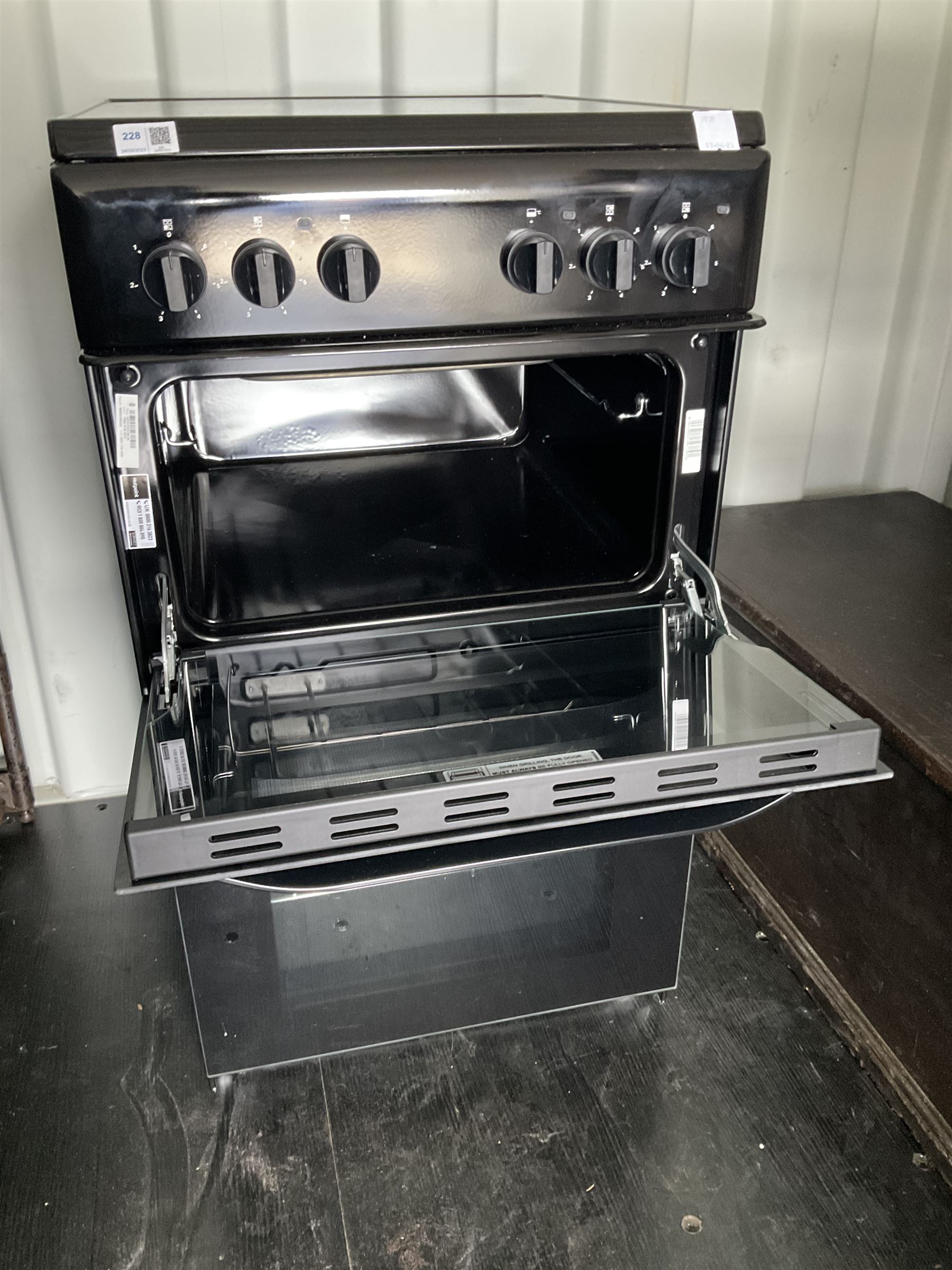 HOTPOINT HD5V92KCB 50 cm Electric Ceramic Cooker possibly unused - THIS LOT IS TO BE COLLECTED BY APPOINTMENT FROM DUGGLEBY STORAGE, GREAT HILL, EASTFIELD, SCARBOROUGH, YO11 3TX