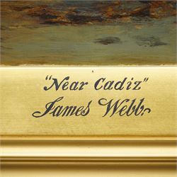 James Webb (British 1825-1895): 'Near Cadiz' - Spain, oil on canvas signed 60cm x 100cm