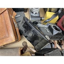 Corfield Periflex Gold Star camera body with Lumax 1:2:4 50mm lens, and other camera bodies and equipment