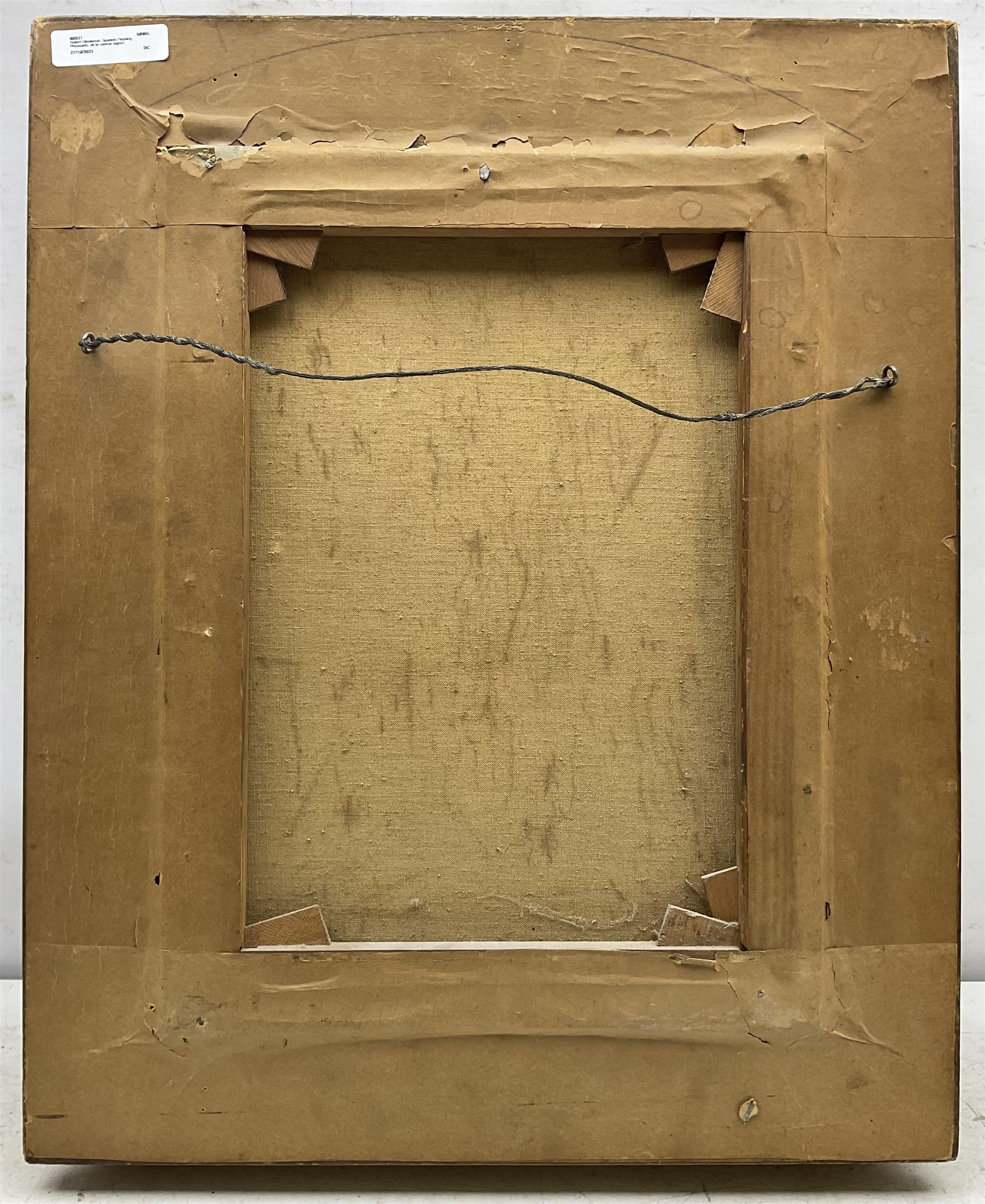 Robert Cleminson (British 1864-1903): Spaniels Flushing Pheasants, oil on canvas signed 39cm x 29cm