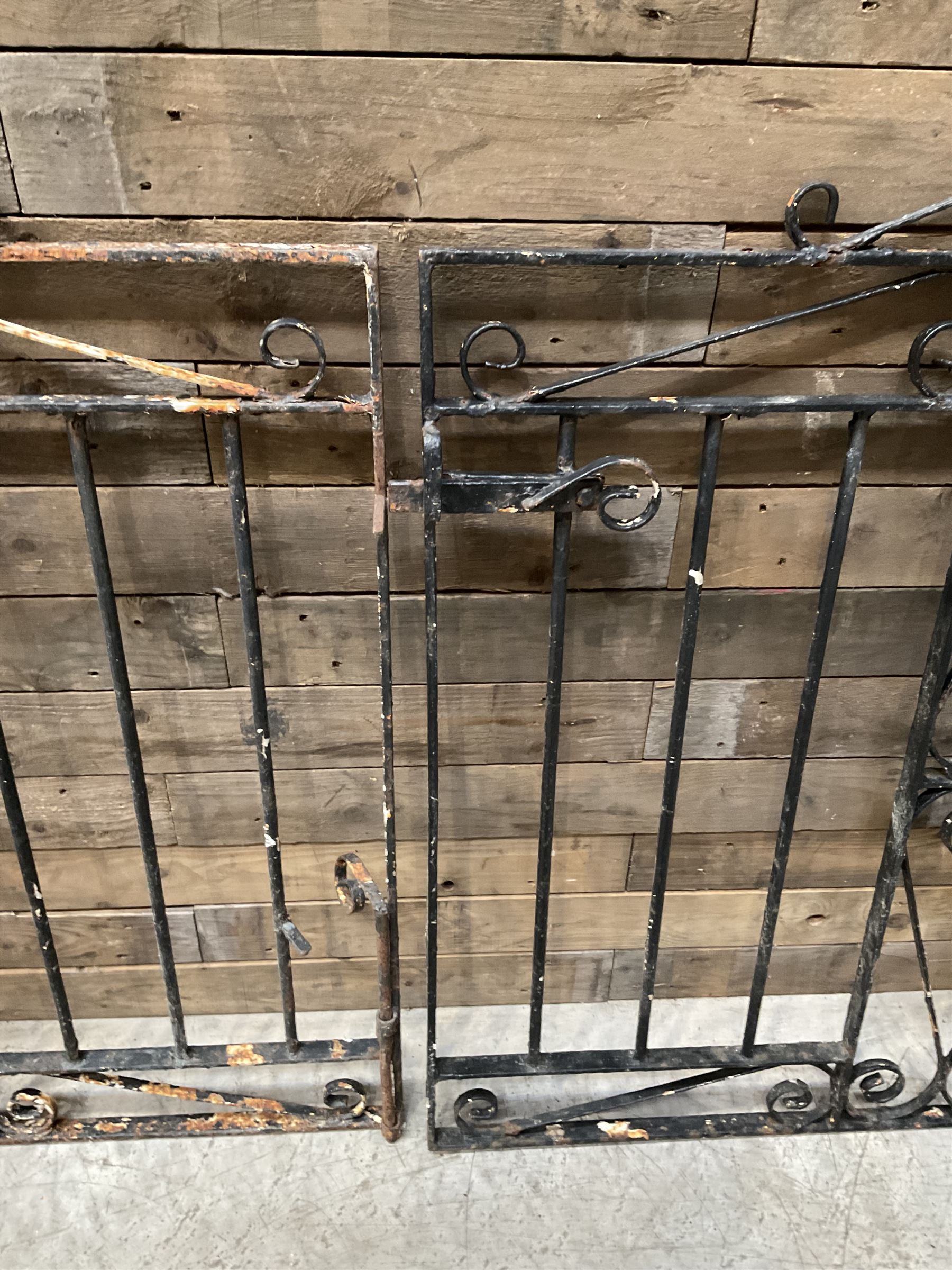 Pair of wrought iron garden gates