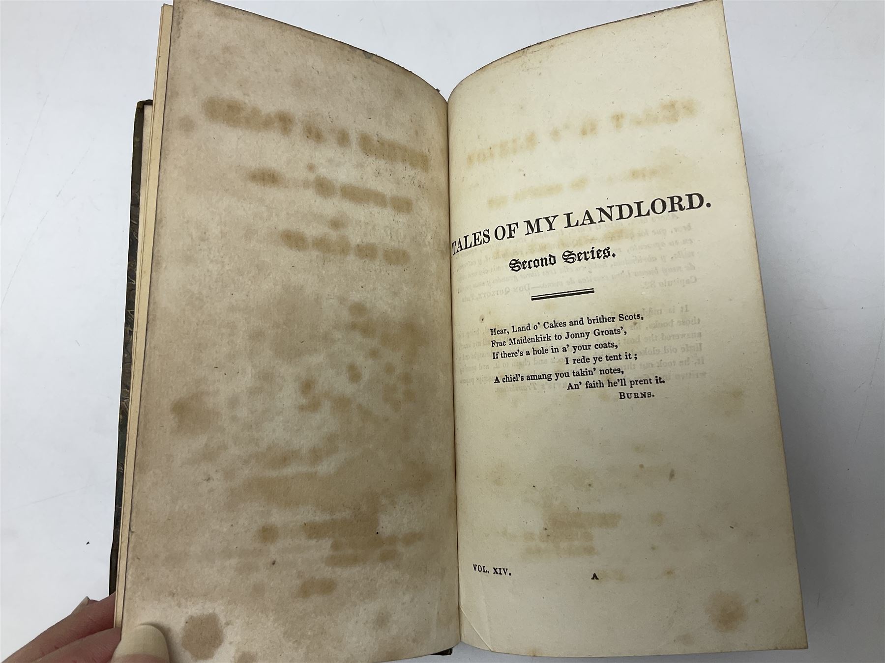 Sir Walter Scott; 15 volume set of the Waverley novels, published in Edinburgh in 1821