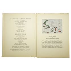 After Joan Miró (Spanish (Catalan) 1893-1983): 'Le Poète Préhistorique', folio containing colour plates pub. by Éditions d’Art Albert Skira, Geneva, circa 1950, from the portfolio 'Les Trésors de la Peinture Française' includes text by Raymond Queneau, deluxe art book with tipped-in colour reproductions 


