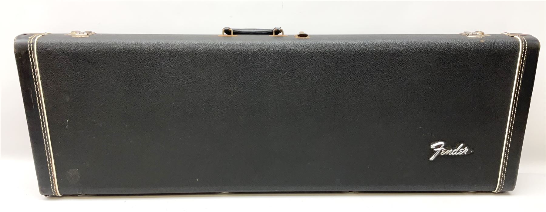 Fender three-tone Sunburst 12-string electric guitar c1965/6 Fullerton USA, with alder body and maple neck, the Indian rosewood fretboard with twenty-one frets and pearloid dot markers, fender electric XII bridge, F-stamp tuners (non-original), two split single coil pick-ups, master volume and tone and four-way switch, serial no.129730, L108cm; in original Fender case bearing label for Rivington Guitars New York with copy of original invoice; together with GuitarKes set-up and service certificate dated October 2021
