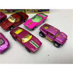 Matchbox 1-75 Series ex-shop stock - eight models comprising 30d Beach Buggy, 32d Maserati Bora, 34d Formula 1 Racing Car, 36d Hot Rod Draguar, 39d Clipper, 40d Vauxhall Gildsman, 41d Siva Spyder and 43d Dragon Wheels; all boxed (8)