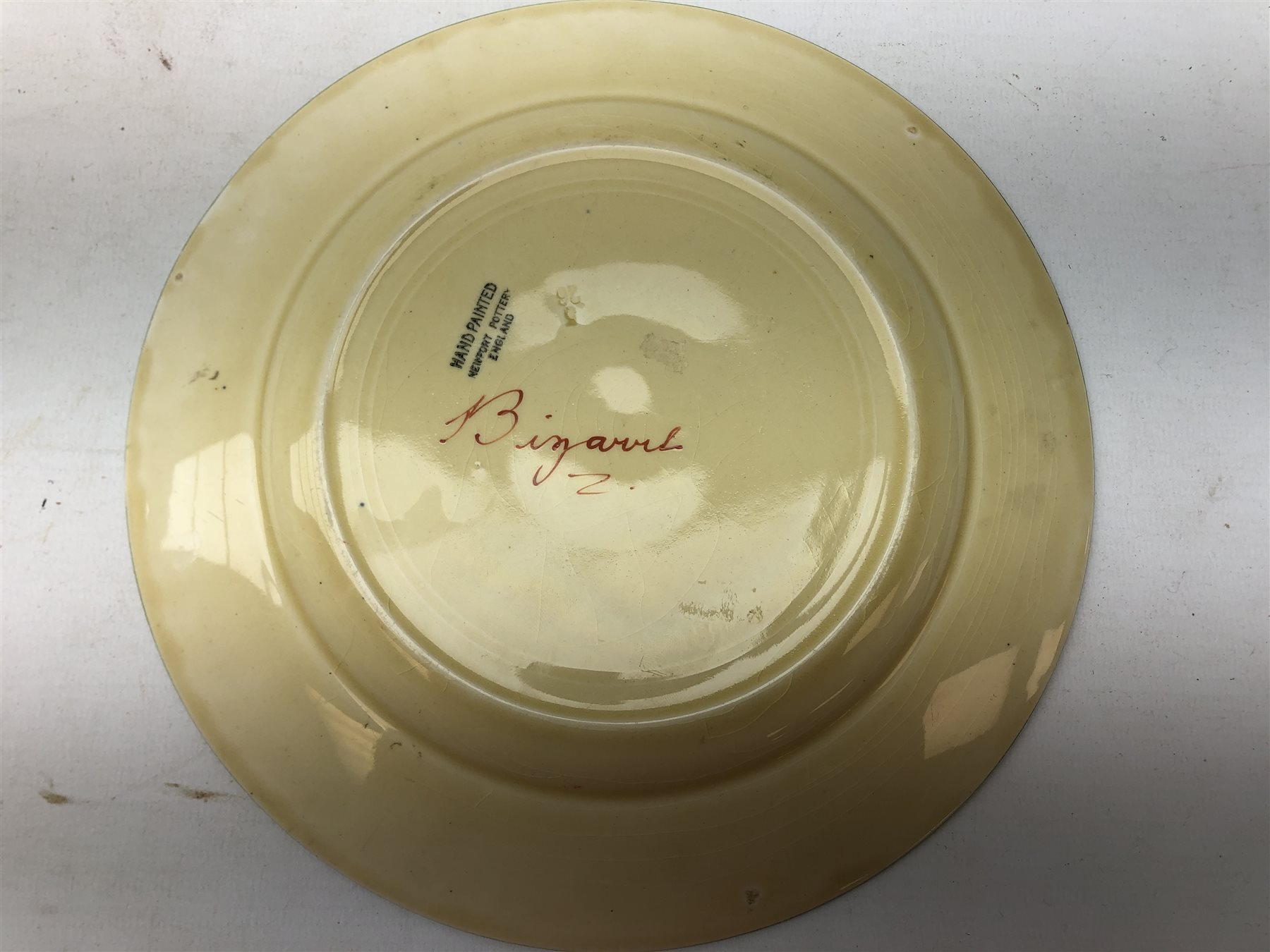 Newport Pottery Clarice Cliff Bizarre plate handpainted with star