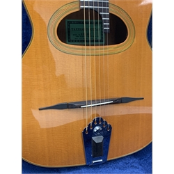 Takeharu MR-302 acoustic guitar by Kiso Suzuki, in carrying case