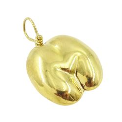 18ct gold Coco de Mer pendant, stamped