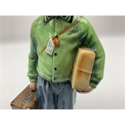 Royal Doulton The Boy Evacuee figure, modelled by Adrian Hughes, HN3202, limited edition no 3107/9500, 21cm