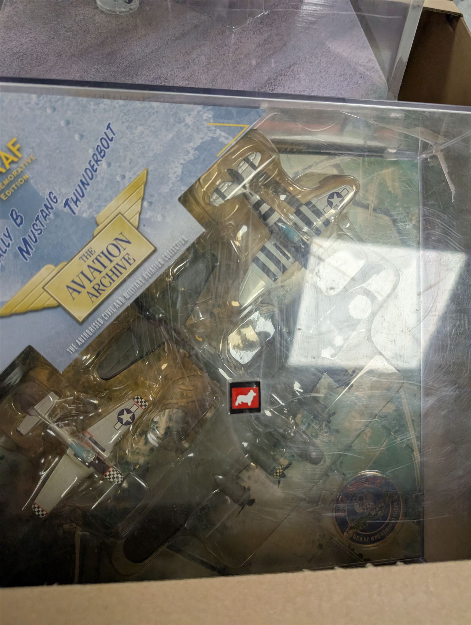 Collection of diecast model aeroplanes, including Corgi The Aviation Archive, Hobby Master Air Power Series and IXO Model examples together with three diecast cars, all boxed