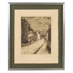 Michael Atkin (Scarborough 1952-): 'Castlegate', aquatint signed titled 16.5cm x 13cm 
