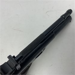 Webley Senior .22 cal. air pistol with top lever action, serial no.273; in original box with label under lid; together with two tins of pellets NB: AGE RESTRICTIONS APPLY TO THE PURCHASE OF AIR WEAPONS.