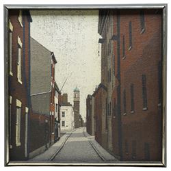 Stuart Walton (Northern British 1933-): 'Posterngate - Hull', oil on board signed, titled on printed label verso 45cm x 45cm