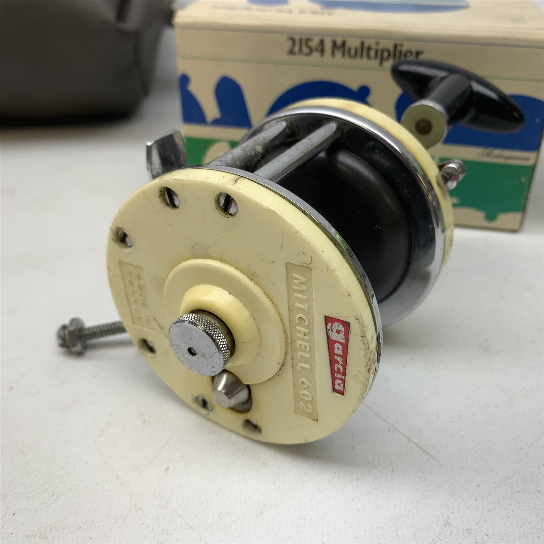 Abu Garcia Ambassadeur 'G500 CS Rocket' fishing reel, boxed and three other reels