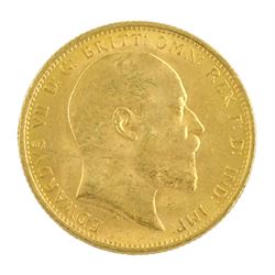 King Edward VII 1907 gold full sovereign coin, Sydney mint