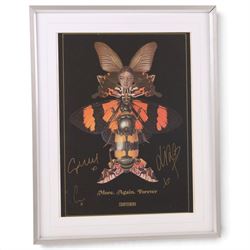 Courteeners 'More. Again. Forever' print, signed by three members of the band in gold mark...