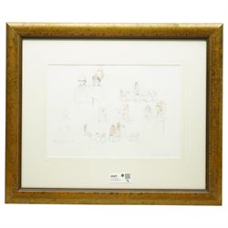 Robert 'Robbie' Wraith (British 1952-): 'The Spark Workshop 1999', set three pencil and watercolour sketches signed and dated 1999 max 28cm x 40cm (3)