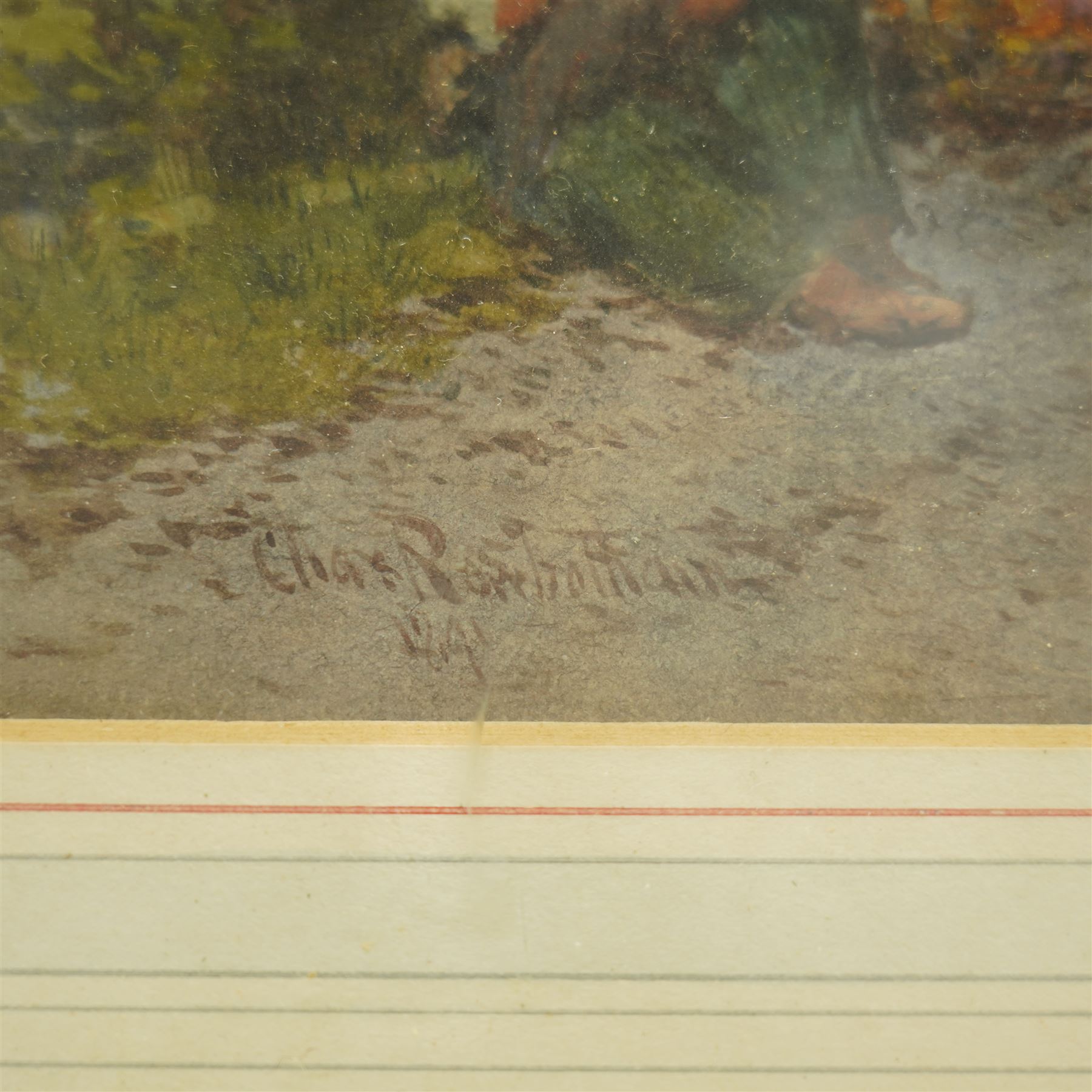 Charles Edmund Rowbotham (British 1856-1921): Ladies Carrying Amphorae on the Amalfi Coast, watercolour signed and dated 1891, 40cm x 65cm