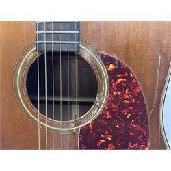 Tanglewood semi-acoustic guitar with Fishman preamp, mahogany back and solid cedar top L103cm; and a Rockbag electric guitar soft carrying case (2)