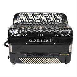 Borsini Professional 5-Row Chromatic button accordion, with 92 chromatic buttons and 120 b...