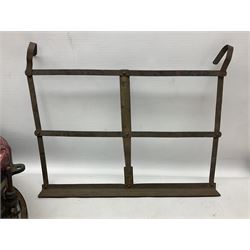 Disassembled early 20th century Boys Brigade snare drum D37cm with copy WW1 period photograph of the Kirbymoorside Boys Brigade; early 20th century hardwood clarinet; bagpipes chanter; and Dulcet E-flat penny whistle