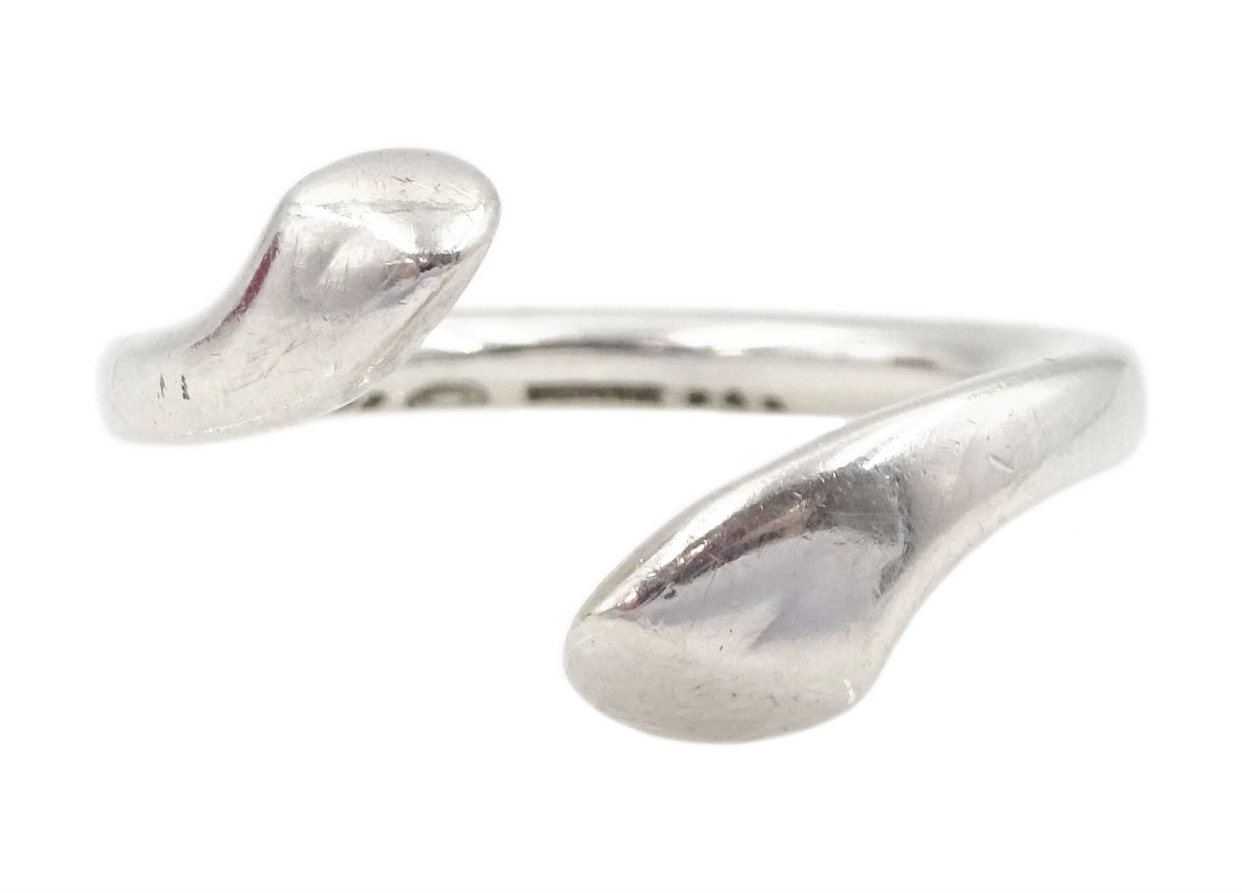 Silver devoted hearts ring by Regitze Overgaard for Georg Jensen, No 262, boxed